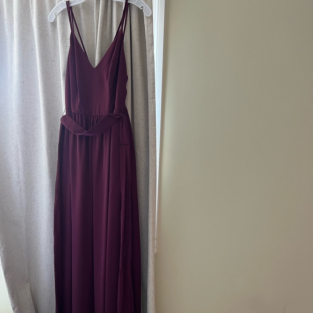 David Bridals double spaghetti strap charmeuse dress size 4